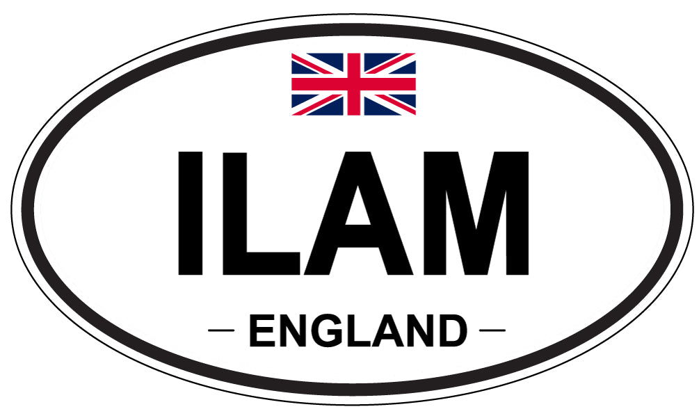 ILAM, ENGLAND - Oval Sticker