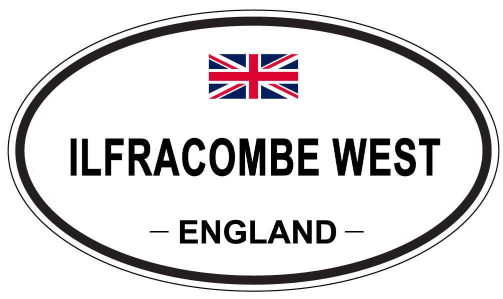 ILFRACOMBE WEST, ENGLAND - Oval Sticker