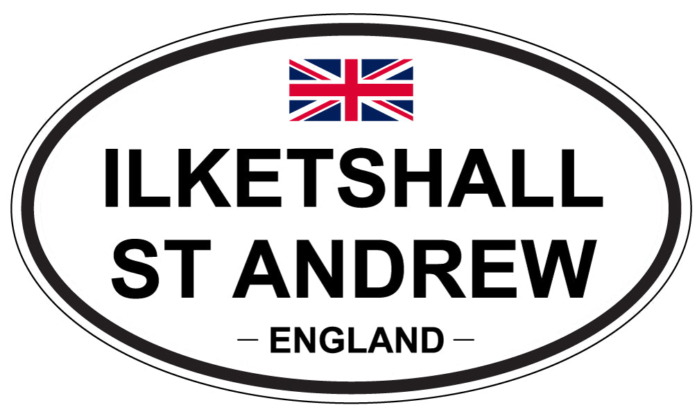 ILKETSHALL ST ANDREW, ENGLAND - Oval Sticker