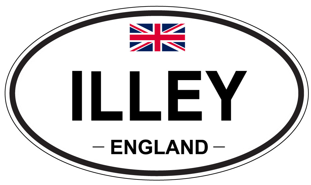 ILLEY, ENGLAND - Oval Sticker