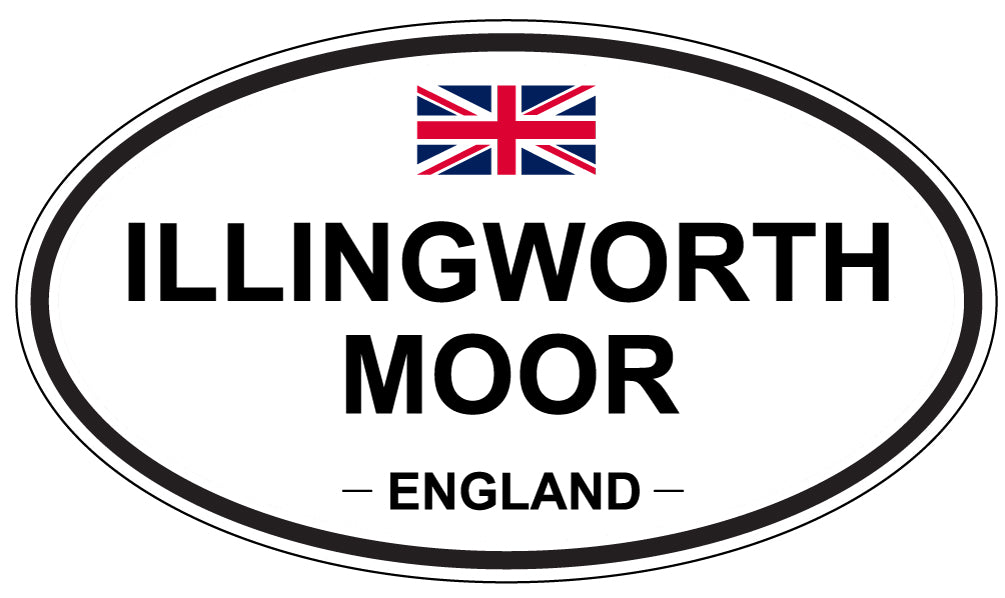 ILLINGWORTH MOOR, ENGLAND - Oval Sticker