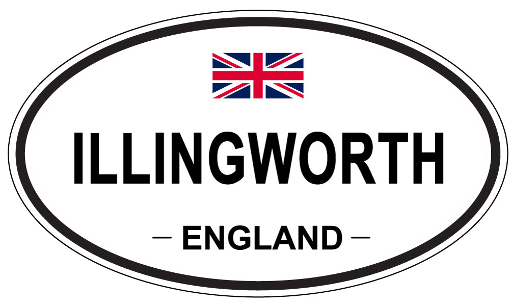 ILLINGWORTH, ENGLAND - Oval Sticker