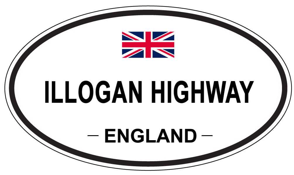 ILLOGAN HIGHWAY, ENGLAND - Oval Sticker