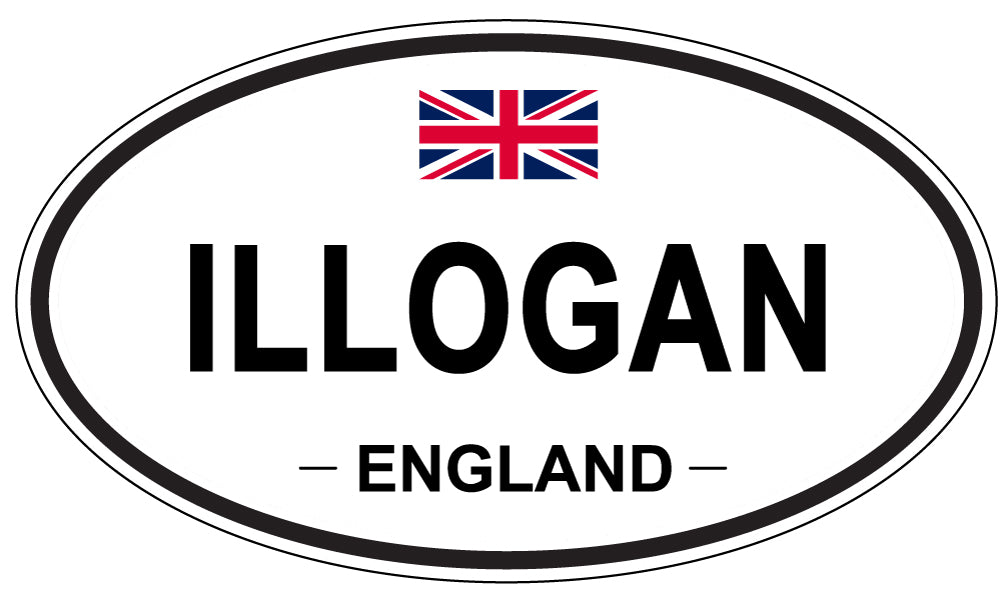 ILLOGAN, ENGLAND - Oval Sticker