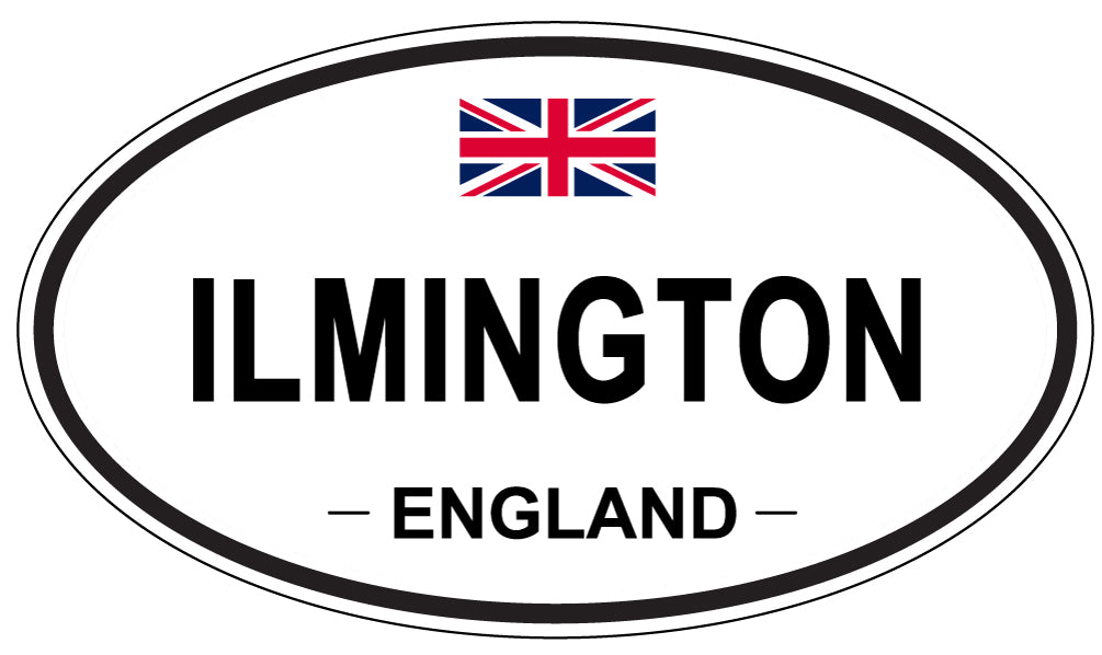ILMINGTON, ENGLAND - Oval Sticker