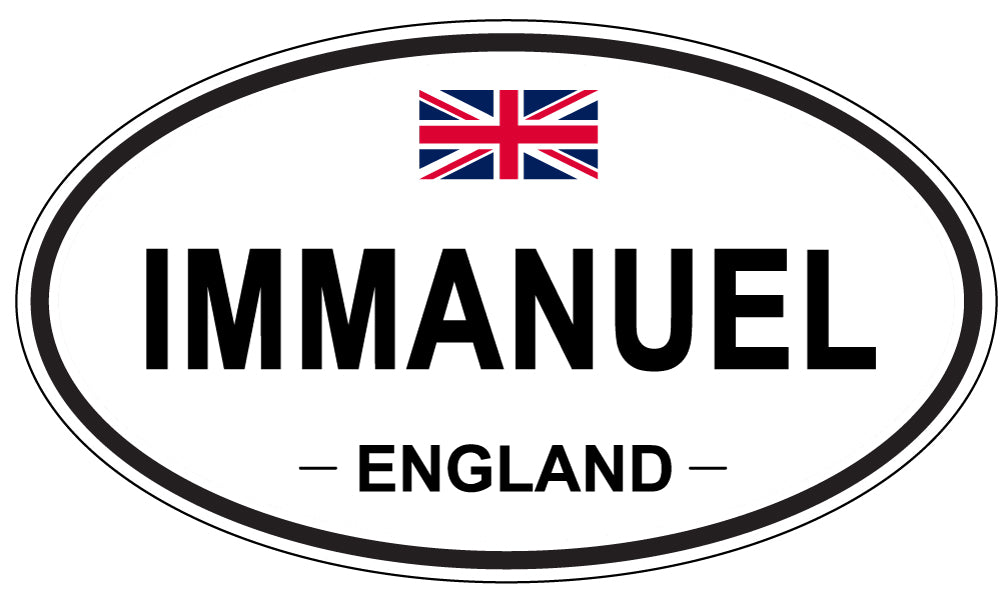 IMMANUEL, ENGLAND - Oval Sticker