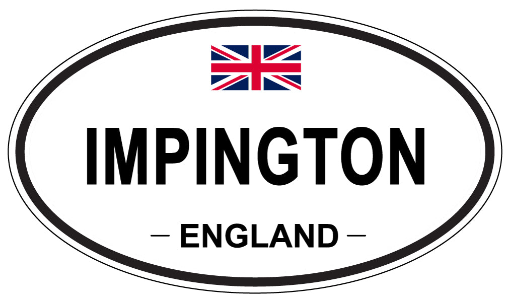 IMPINGTON, ENGLAND - Oval Sticker