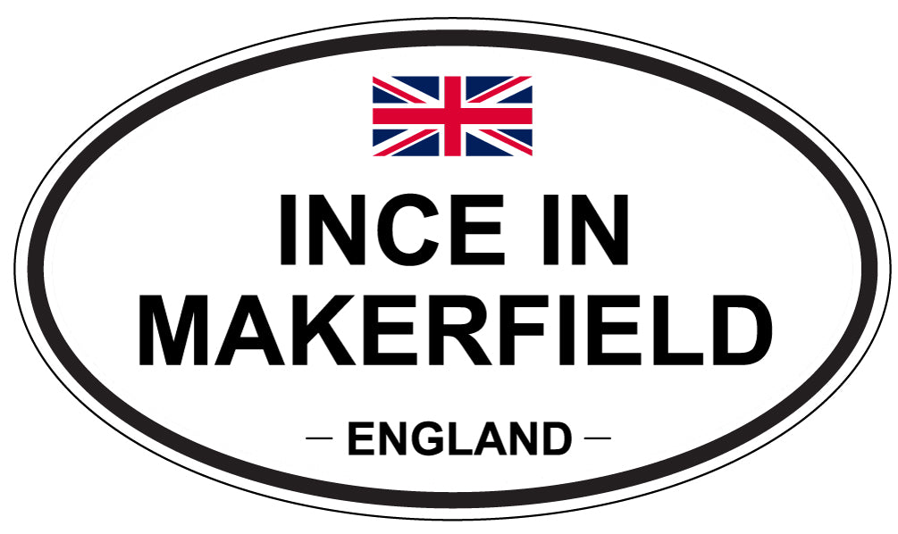 INCE IN MAKERFIELD, ENGLAND - Oval Sticker