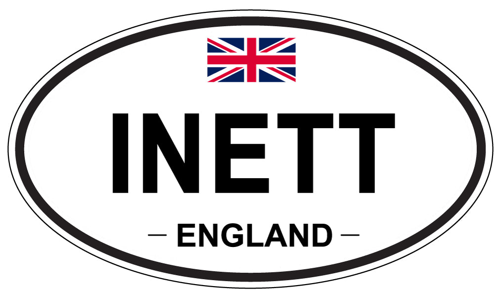 INETT, ENGLAND - Oval Sticker