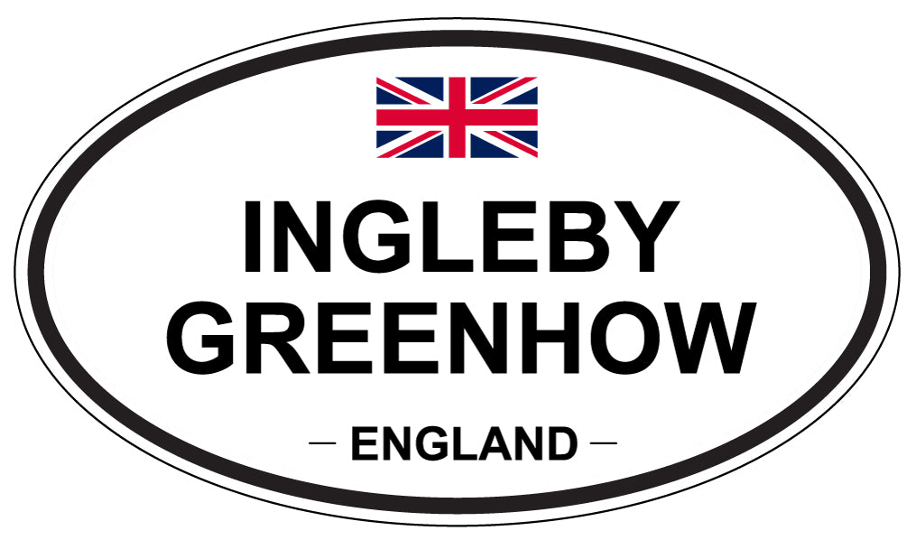 INGLEBY GREENHOW, ENGLAND - Oval Sticker