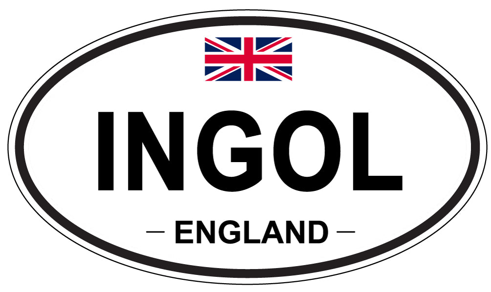 INGOL, ENGLAND - Oval Sticker