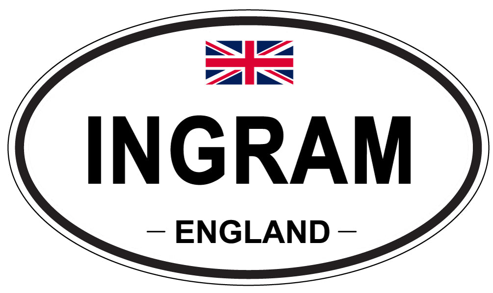 INGRAM, England - Oval Magnet