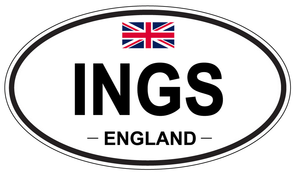 INGS, England - Oval Magnet