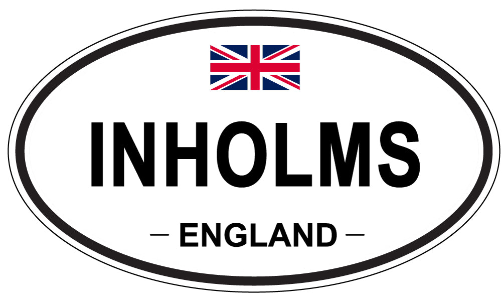 INHOLMS, ENGLAND - Oval Sticker