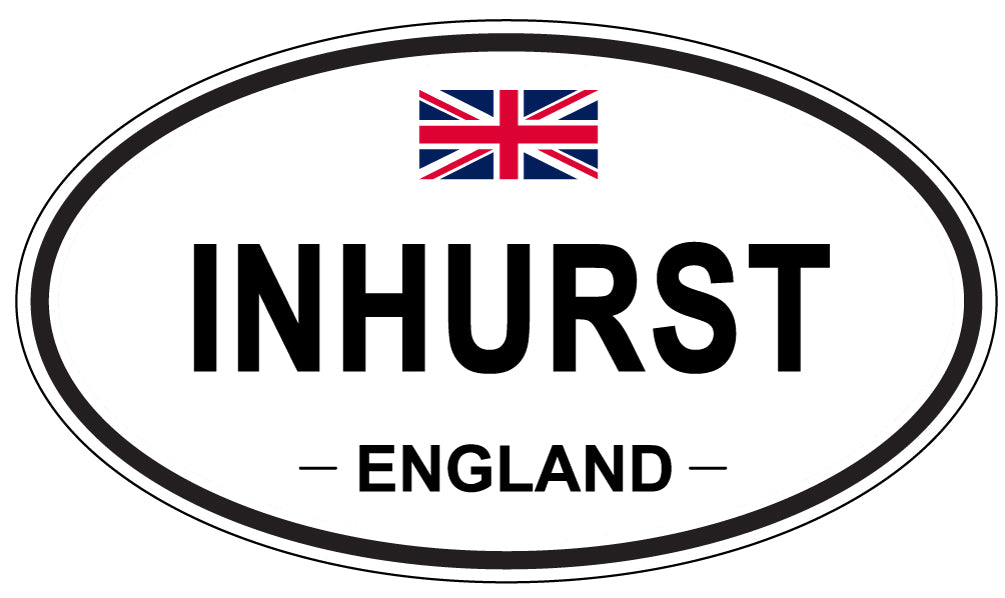 INHURST, England - Oval Magnet