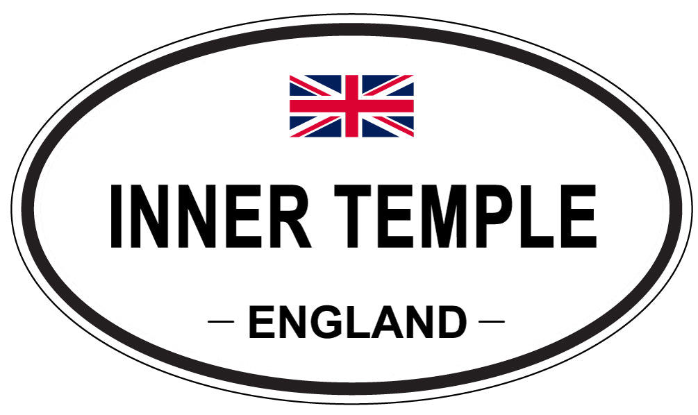 INNER TEMPLE, ENGLAND - Oval Sticker