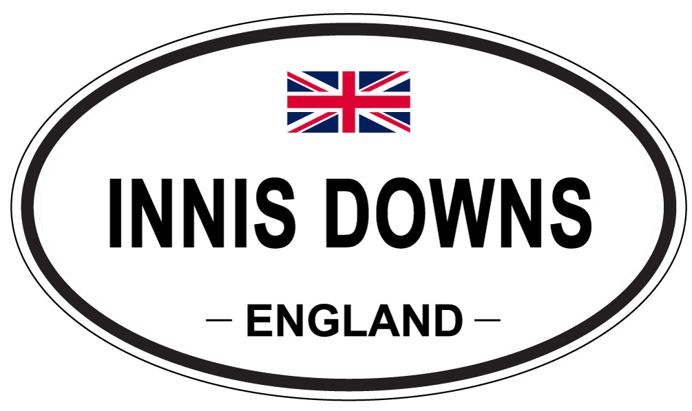 INNIS DOWNS, ENGLAND - Oval Sticker