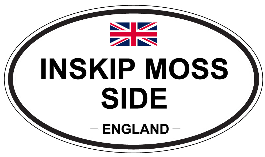 INSKIP MOSS SIDE, ENGLAND - Oval Sticker