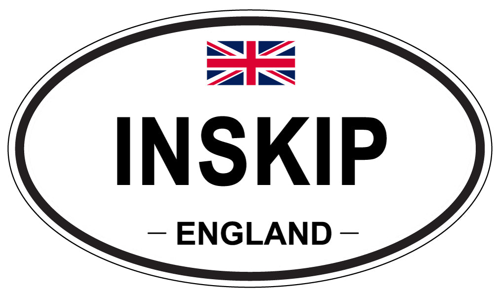 INSKIP, England - Oval Magnet