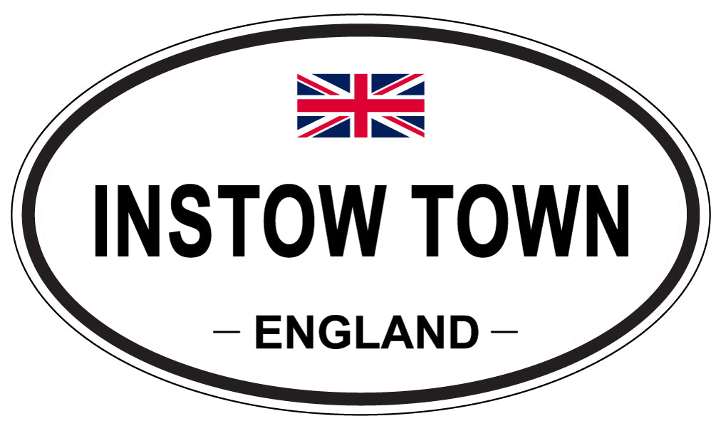 INSTOW TOWN, England - Oval Magnet