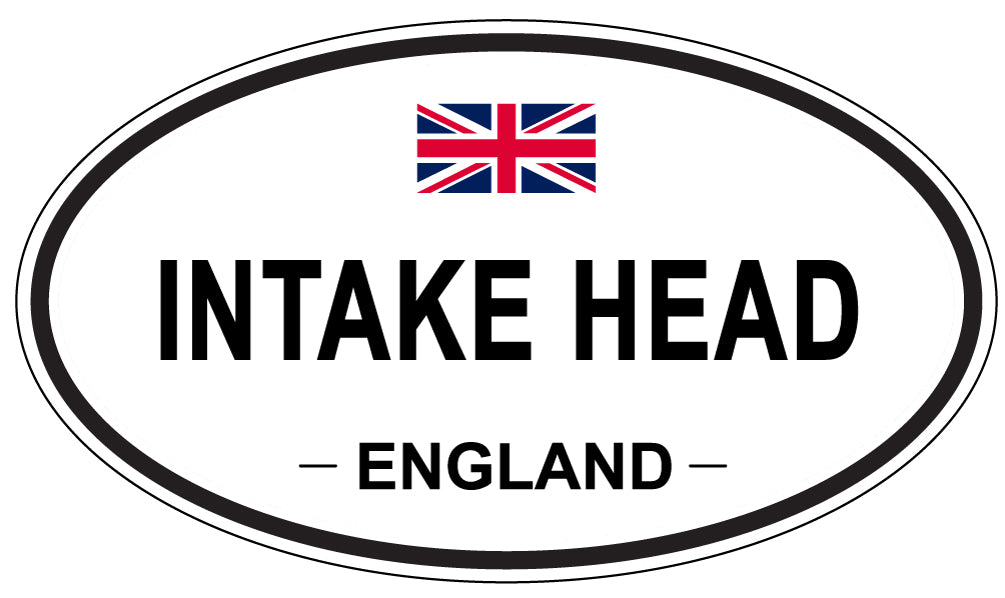 INTAKE HEAD, ENGLAND - Oval Sticker