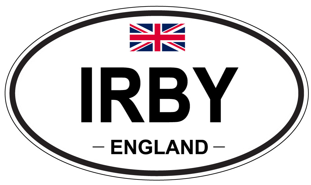 IRBY, ENGLAND - Oval Sticker