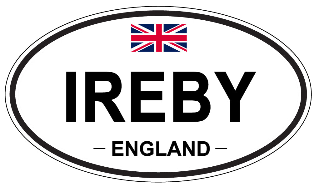IREBY, ENGLAND - Oval Sticker