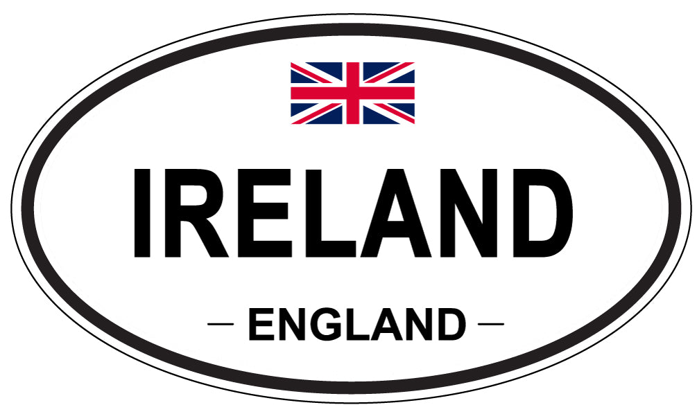IRELAND, ENGLAND - Oval Sticker
