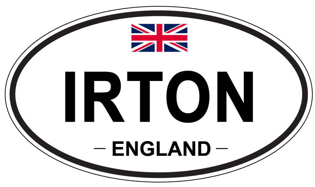 IRTON, ENGLAND - Oval Sticker