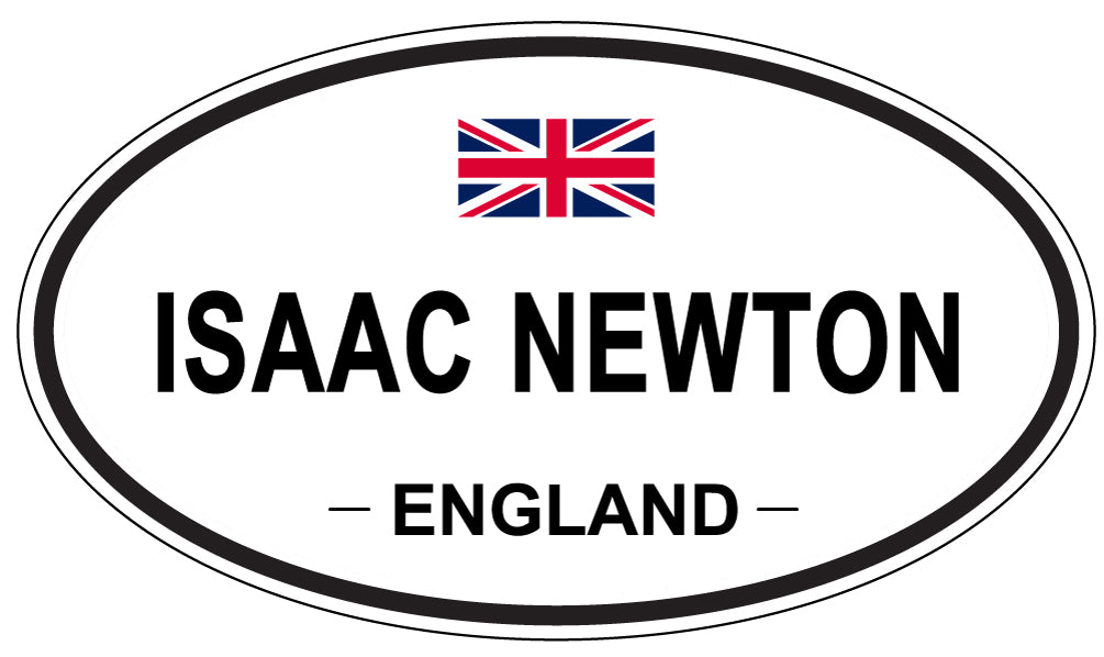 ISAAC NEWTON, ENGLAND - Oval Sticker