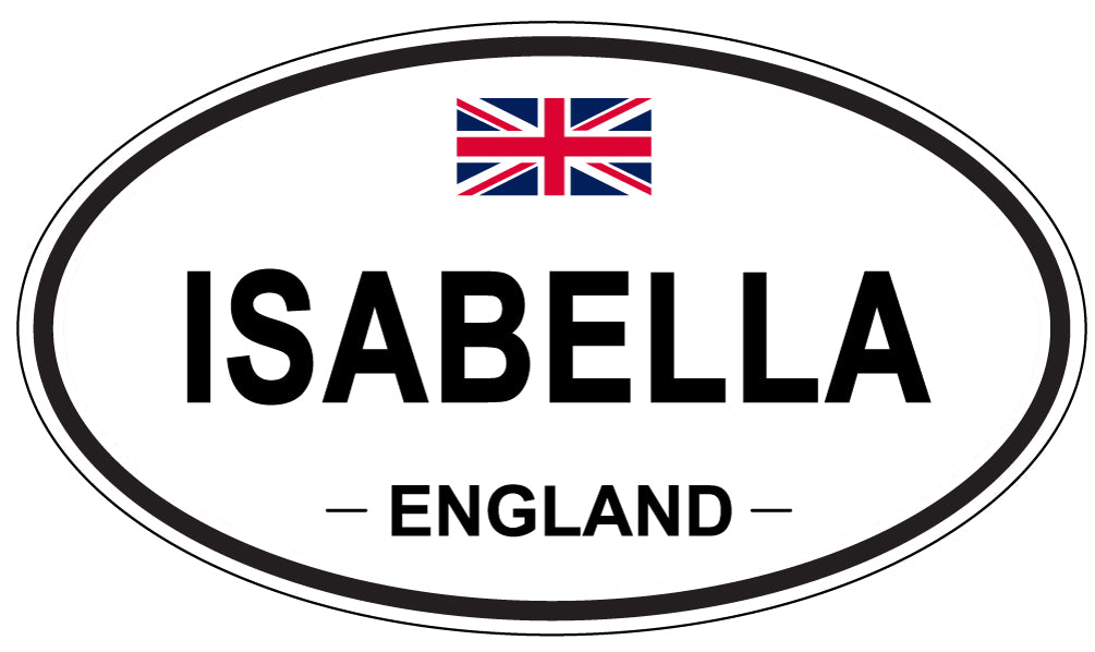 ISABELLA, England - Oval Magnet