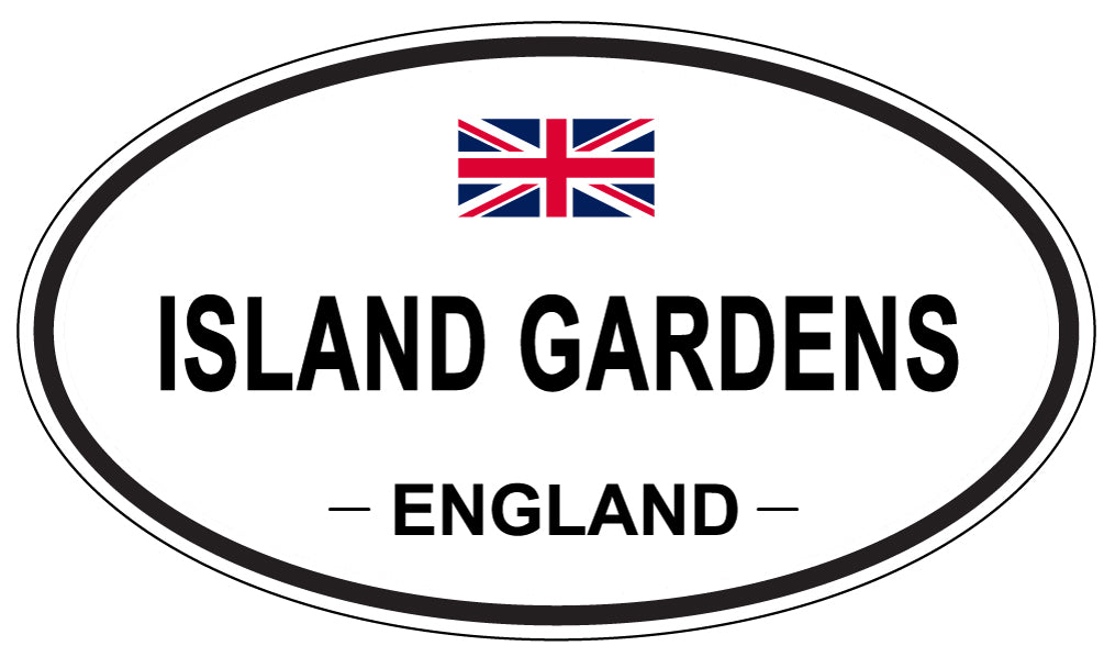 ISLAND GARDENS, England - Oval Magnet