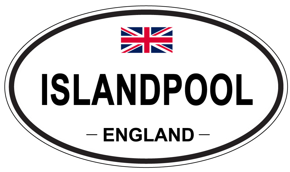ISLANDPOOL, ENGLAND - Oval Sticker
