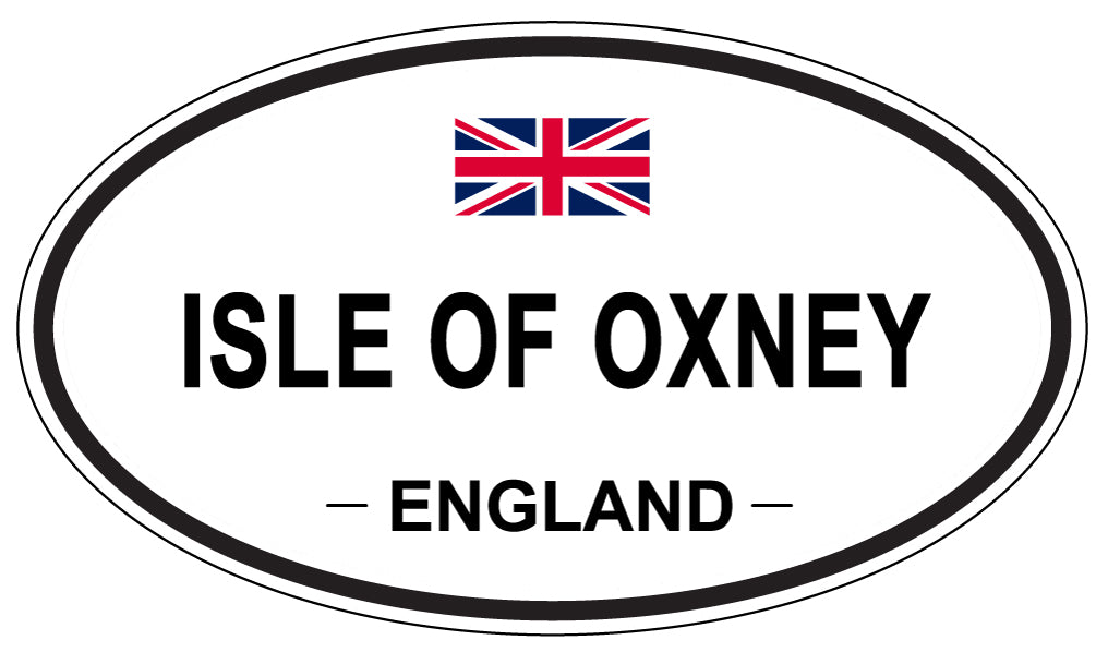 ISLE OF OXNEY, ENGLAND - Oval Sticker