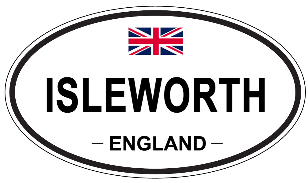 ISLEWORTH, ENGLAND - Oval Sticker