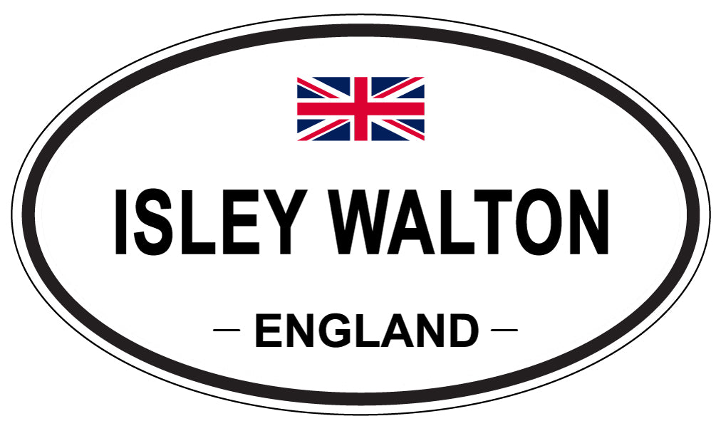 ISLEY WALTON, ENGLAND - Oval Sticker