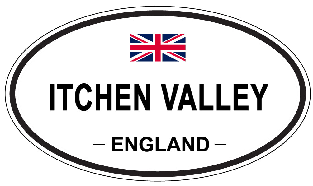 ITCHEN VALLEY, ENGLAND - Oval Sticker