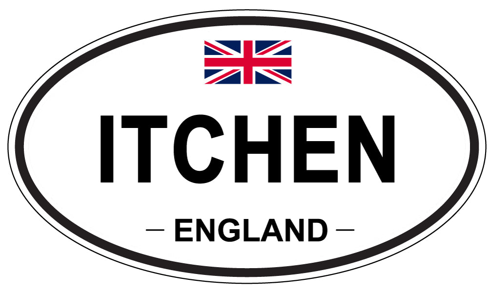 ITCHEN, ENGLAND - Oval Sticker