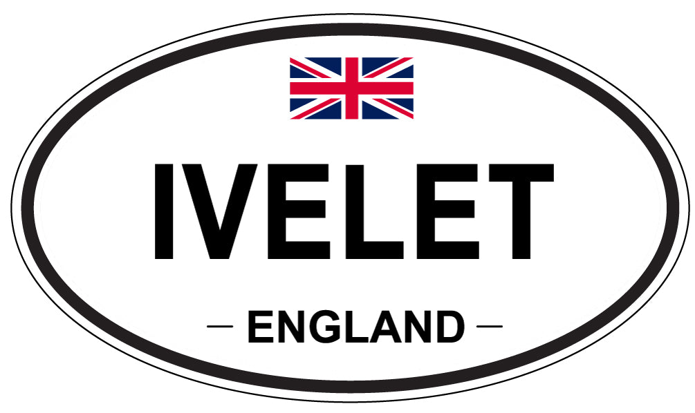 IVELET, ENGLAND - Oval Sticker