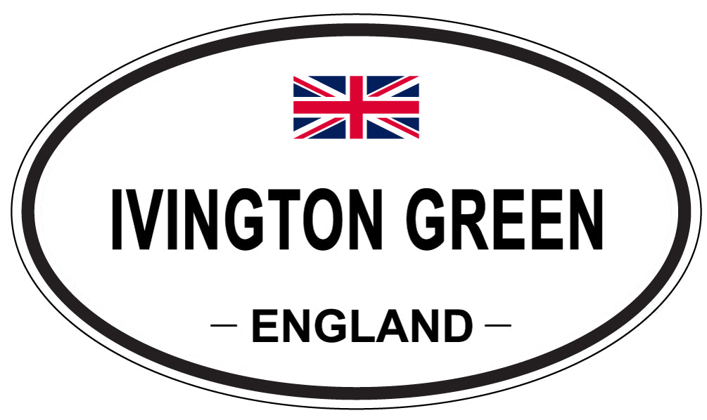 IVINGTON GREEN, ENGLAND - Oval Sticker