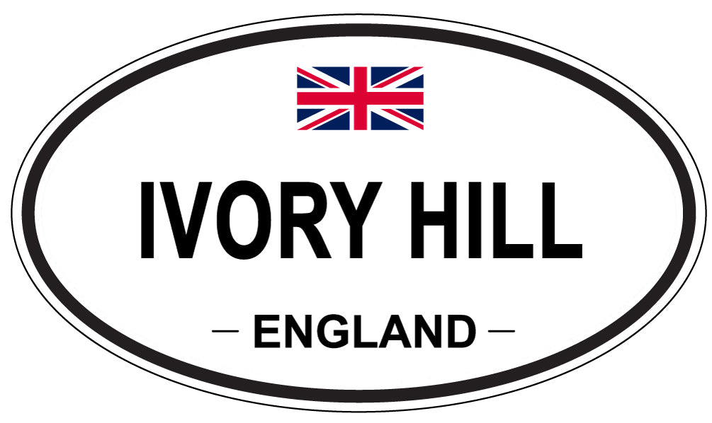 IVORY HILL, ENGLAND - Oval Sticker