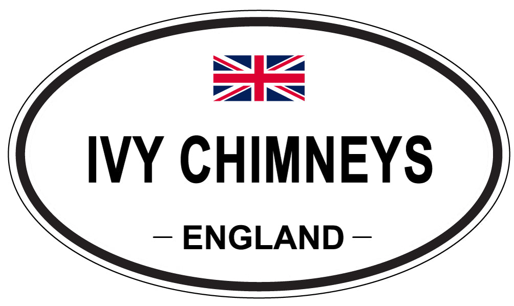 IVY CHIMNEYS, ENGLAND - Oval Sticker