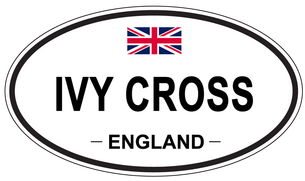 IVY CROSS, ENGLAND - Oval Sticker