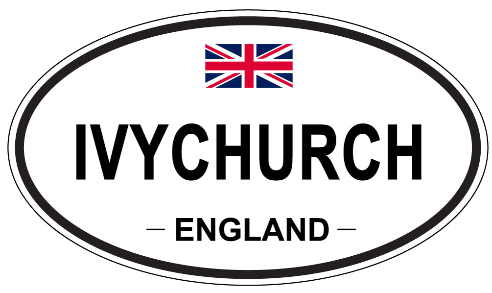 IVYCHURCH, ENGLAND - Oval Sticker