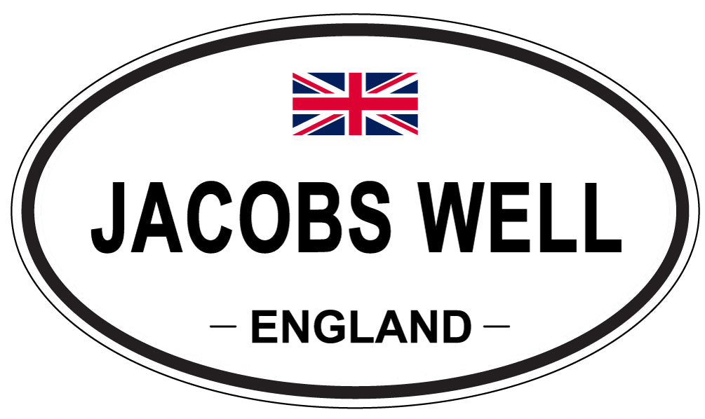 JACOBS WELL, ENGLAND - Oval Sticker