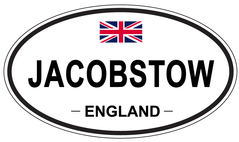 JACOBSTOW, ENGLAND - Oval Sticker
