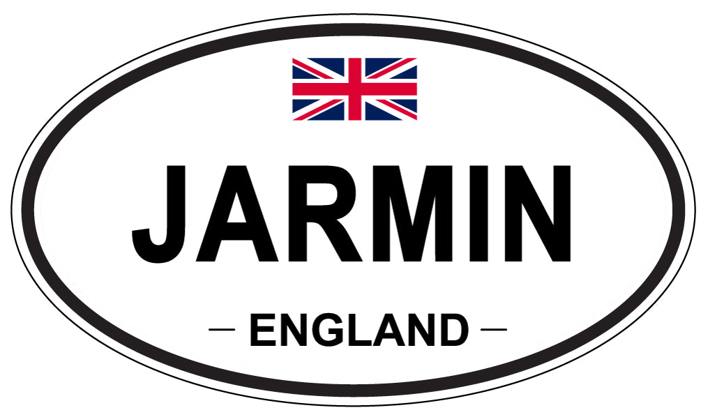 JARMIN, ENGLAND - Oval Sticker