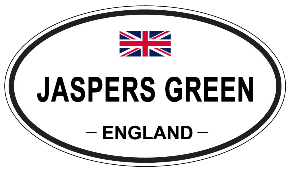 JASPERS GREEN, ENGLAND - Oval Sticker