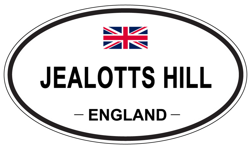 JEALOTTS HILL, ENGLAND - Oval Sticker