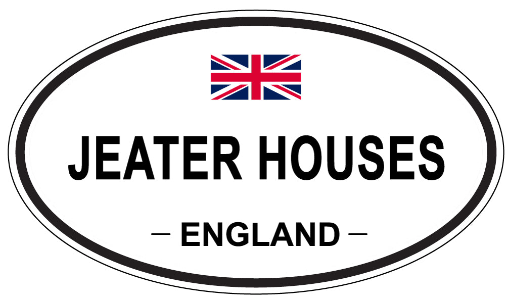 JEATER HOUSES, ENGLAND - Oval Sticker